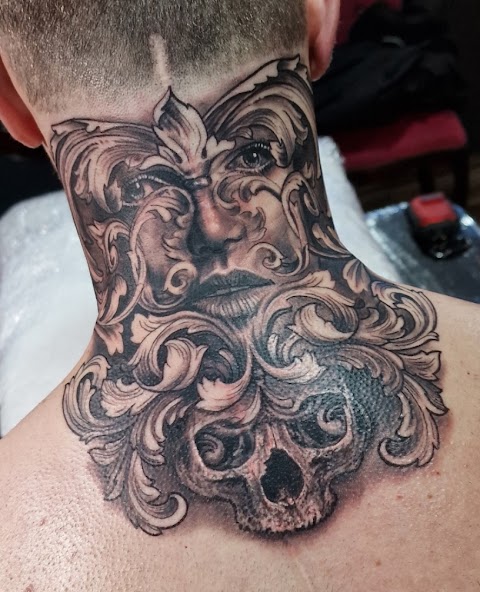Stag and Bones Tattoo