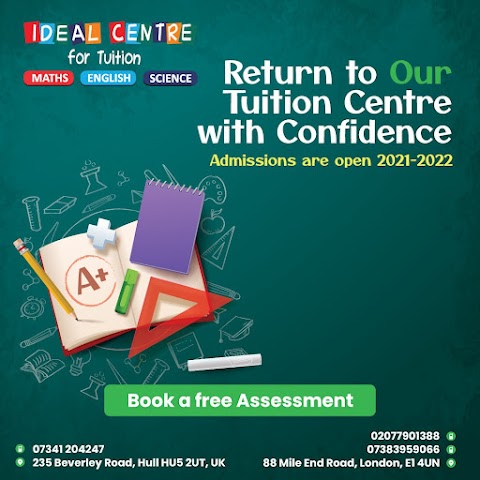 Ideal Centre For Tuition | MATHS, ENGLISH & SCIENCE | Affordable tuition provider for Year 1 to Year 11 (GCSE) & A-levels |