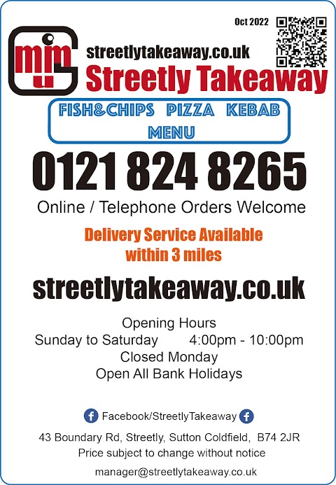 Streetly Chinese and Fish & Chips Takeaway