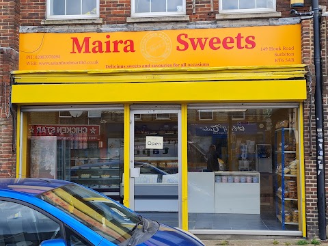 Maira Sweets, 149 Hook Road, Surbiton, KT6 5AR