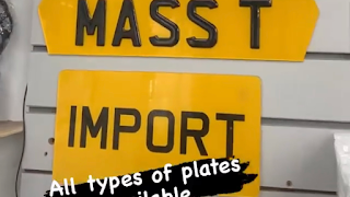 Mass car number plates