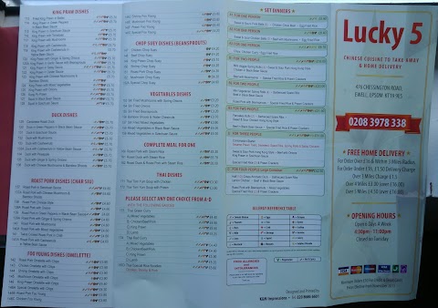 Lucky 5 Chinese Foods Home Delivery