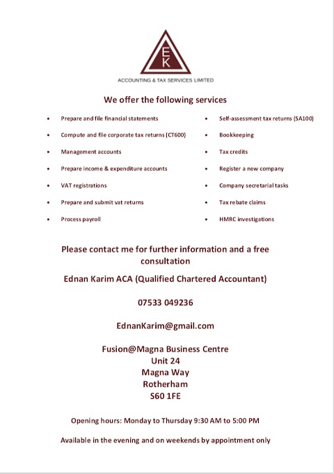 EK Accounting & Tax Services Limited