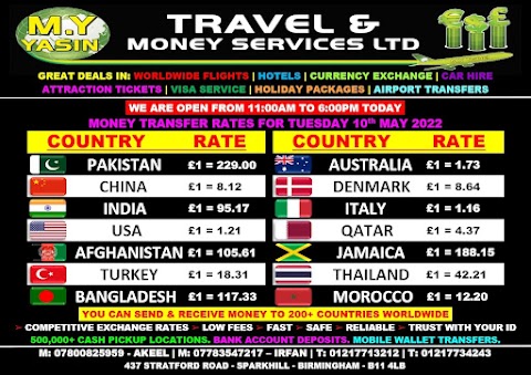 M Y Travel & Money Services LTD