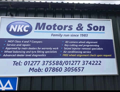 NKC Motors & Son - MOT Testing & Mechanics Brentwood, Essex