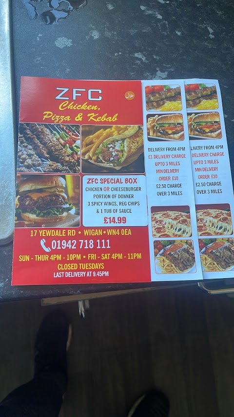 Zfc chicken pizza & kebab