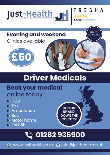 Just Health Rotherham Hgv Pcv D4 Medical Clinic