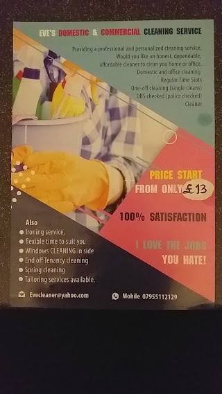 Eve's domestic&commercial cleaning service