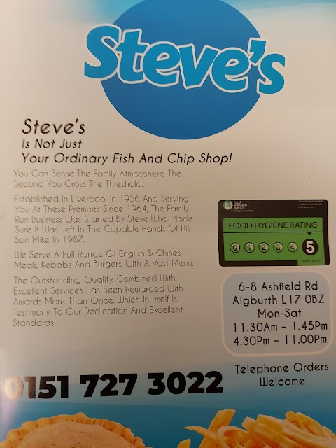 Steve's Fish & Chips - Greek - Chinese & Kebabs