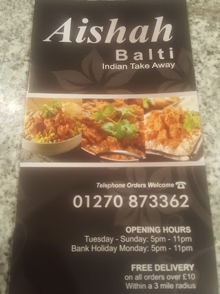 Aishah Balti Indian Takeaway