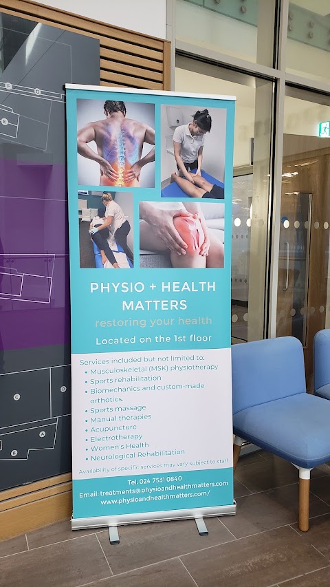 Physio & Health Matters at Sports & Wellness Hub, University of Warwick