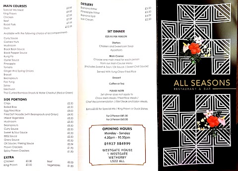 All Seasons Restaurant and Bar Wetherby