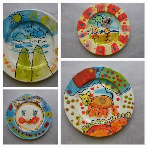 Ceramic Circle - Baby Hand and Footprints & Handpainted Ceramic Gifts