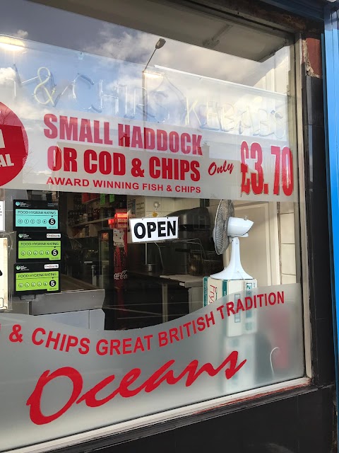 Oceans fish & chip and kebab shop