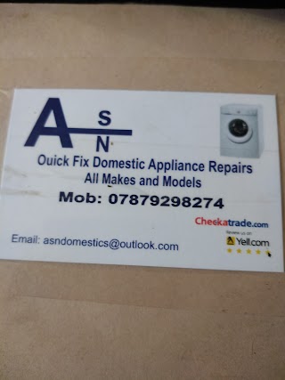 ASN Quick Fix Domestic appliance repairs