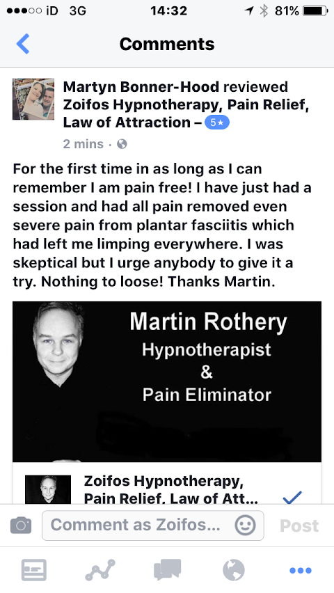 Martin Rothery Hypnotist, Trainer and Pain Eliminator