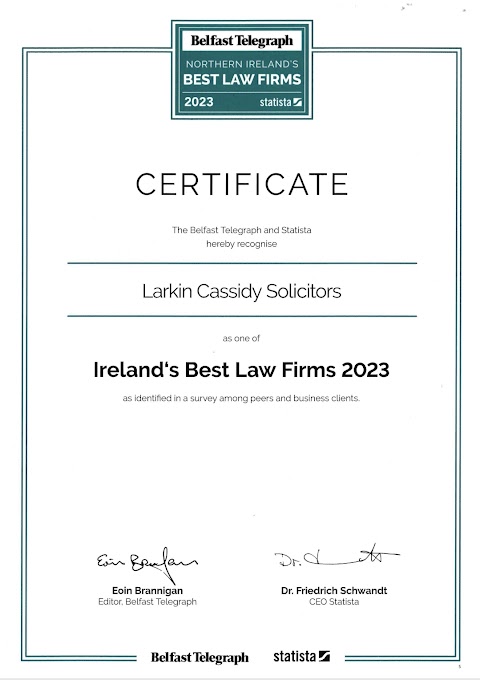 Larkin Cassidy Solicitors - Top 40 Best Law Firms 2023