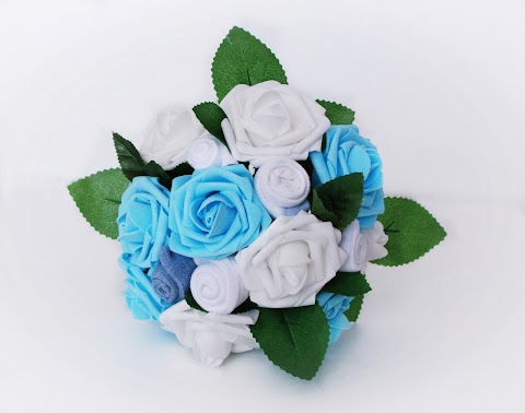 Handmade baby clothes bouquets