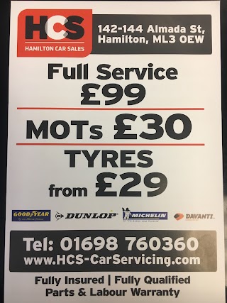 HCS Car Servicing, MOTs & Tyres - Hamilton