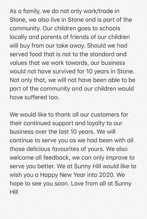 Sunnyhill Chinese Takeaway