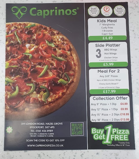 Caprinos Pizza Hazel Grove