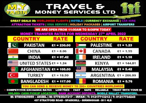 M Y Travel & Money Services LTD