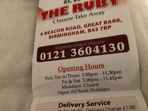 THE RUBY Chinese Takeaway