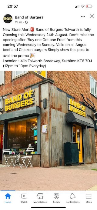 Band of Burgers Tolworth