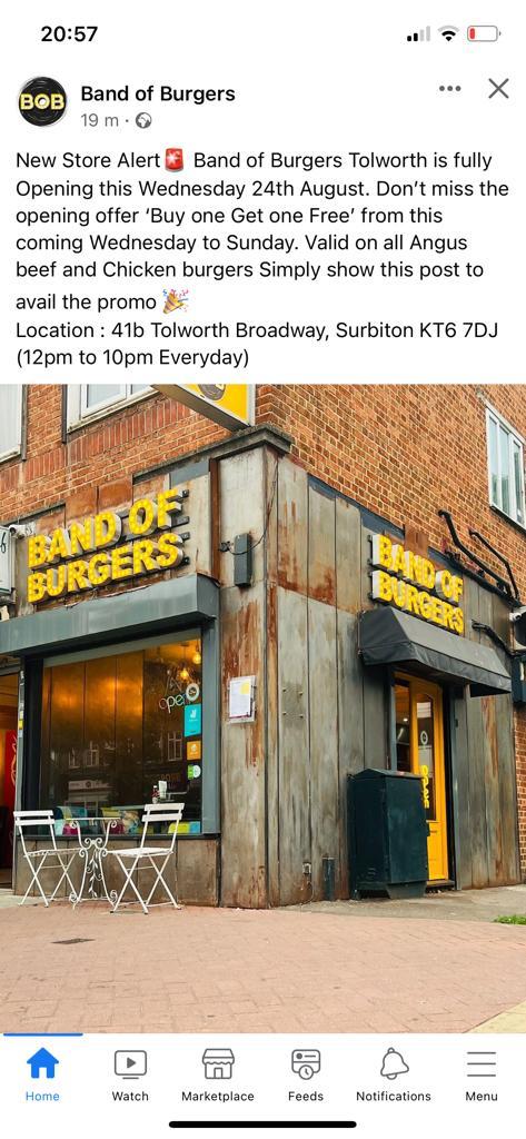 Band of Burgers Tolworth