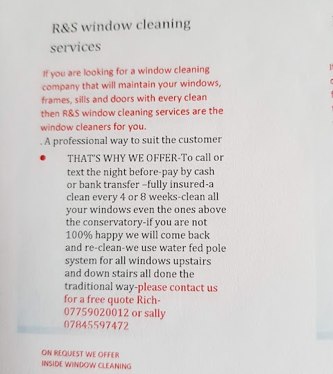 R&S window cleaning services