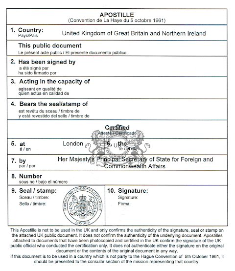 UK Apostille Service