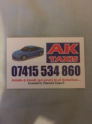 Taxis in Grays (AK Taxi)