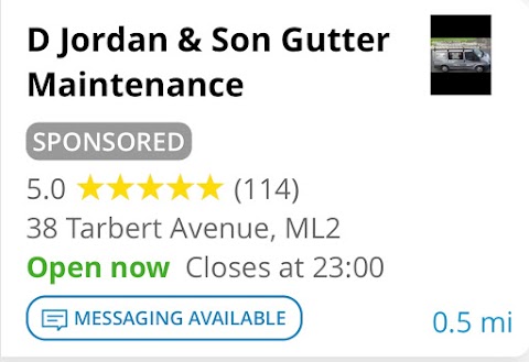 D Jordan & Son Gutter Maintenance