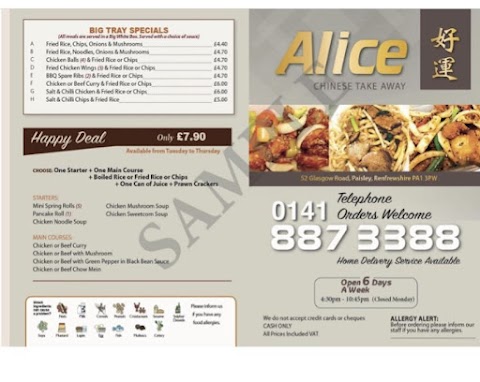 Alice Chinese Takeaway