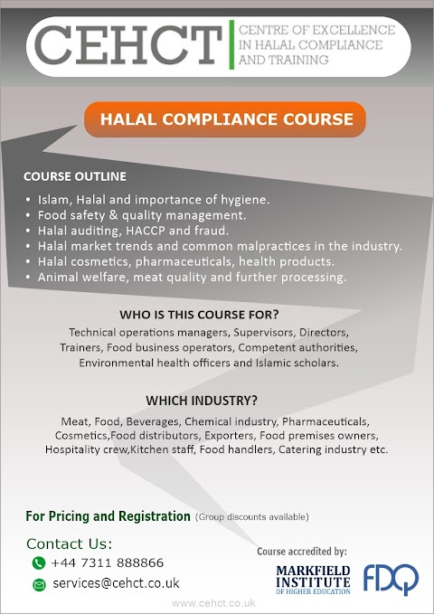 CEHCT- Centre of Excellence in Halal Compliance and Training