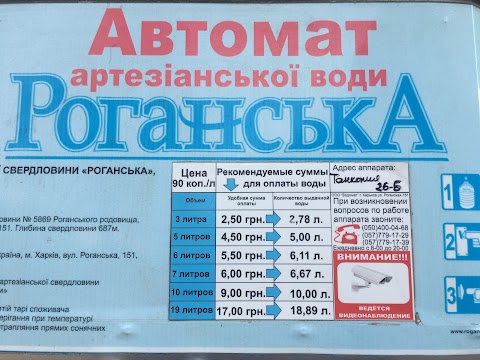 Автомат води «Роганська»