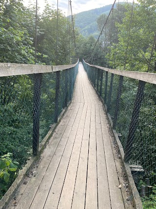 Pedestrian suspension bridge