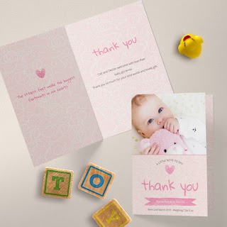 Baby Thank You Cards by Cedar Tree