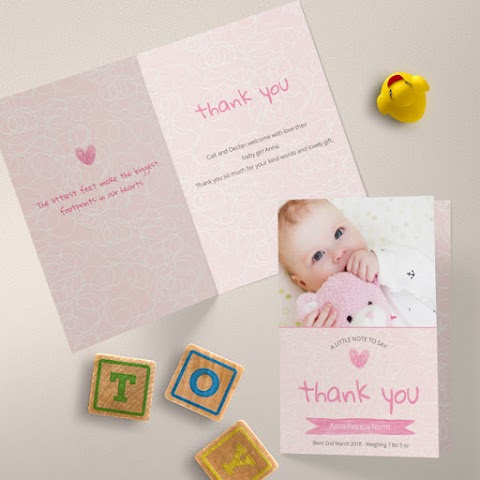 Baby Thank You Cards by Cedar Tree