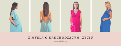 Mamalaba - sukienka porodowa - koszula do porodu - piękny poród z mężem partnerem Kraków - ​sukienka ciążowa - prezent na baby shower Kraków