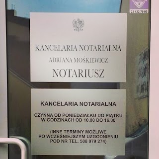 Notariusz Adriana Mośkiewicz Kancelaria Notarialna