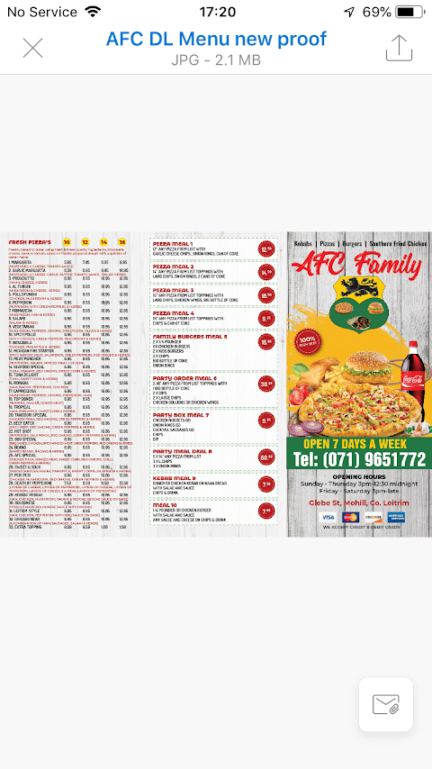 Afc family takeaway