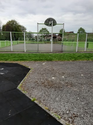 Outdoor basketball and soccer pitch