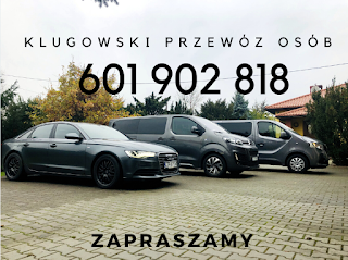 Przewóz, transport osób. Usługi przewozowe osób Klugowski Michał