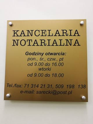 Kancelaria notarialna. Notariusz Michał Sarecki
