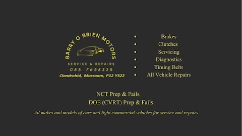 Barry O' Brien Motors Service & Repairs