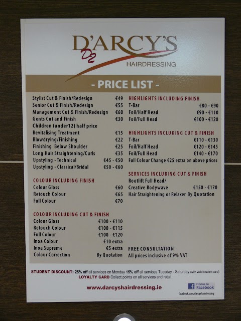 D'Arcy's D2 Hairdressing