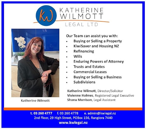 Katherine Wilmott Legal Limited Lawyers Rangiora North Canterbury