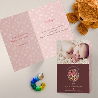 Baby Thank You Cards by Cedar Tree