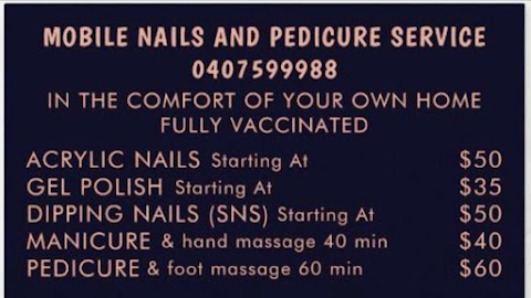 Mobile Nail’s and Pedicure’s by Carrie